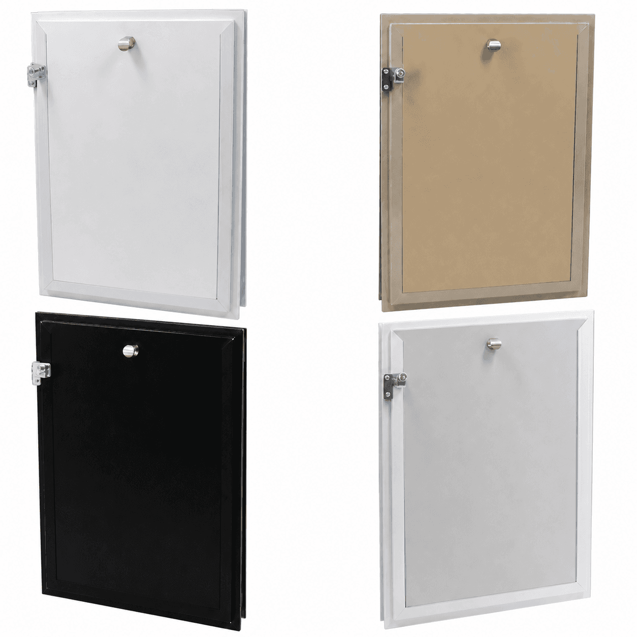 Standard configurable dog door with serviceable flap